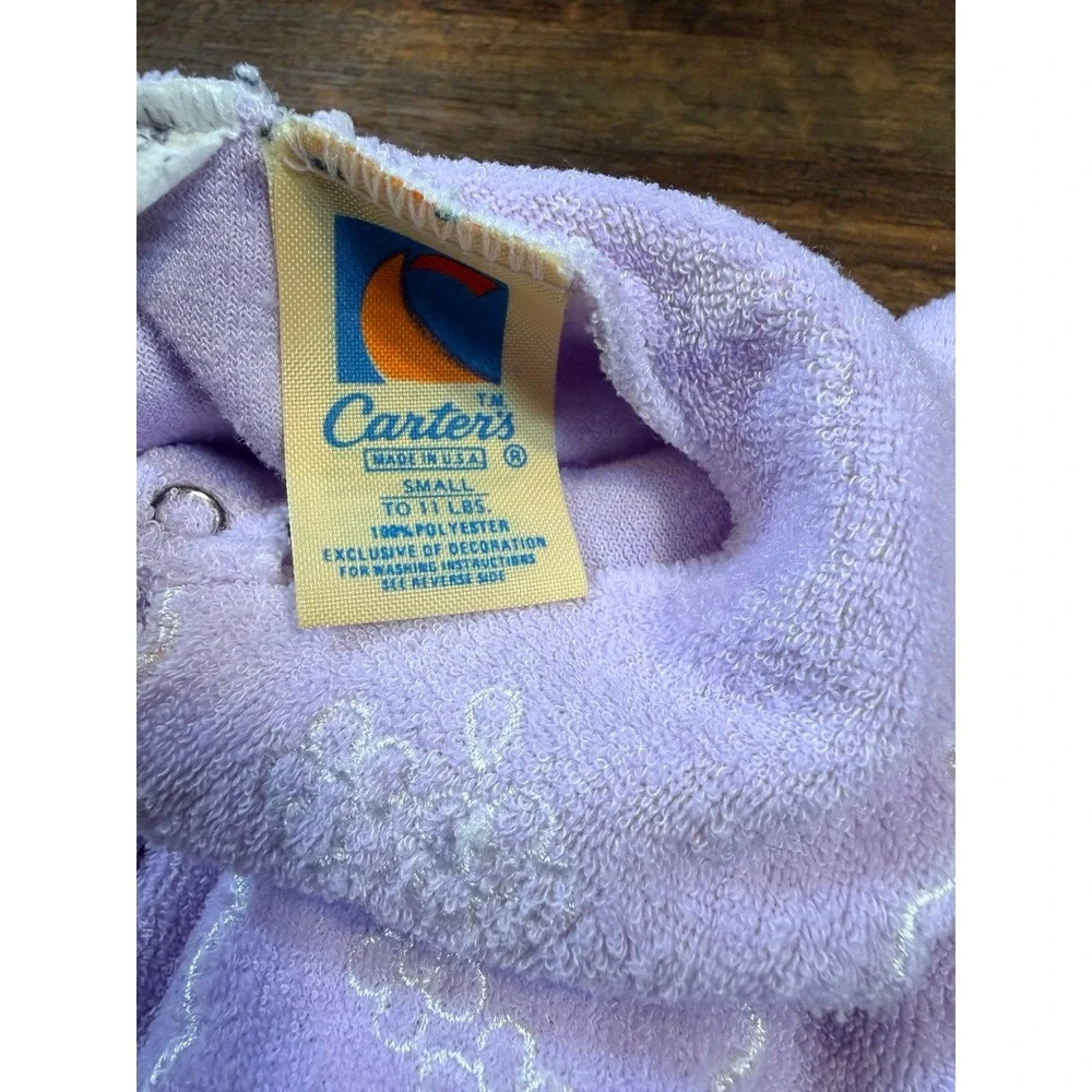 Vintage newborn terry cloth sleepers.  Lilac and mint green.